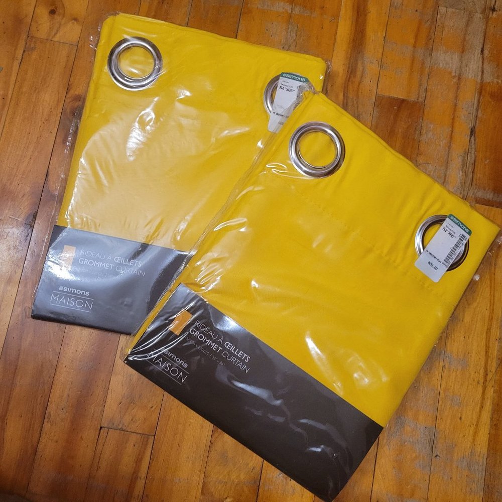 La Maison Simons Lemon Yellow Curtains